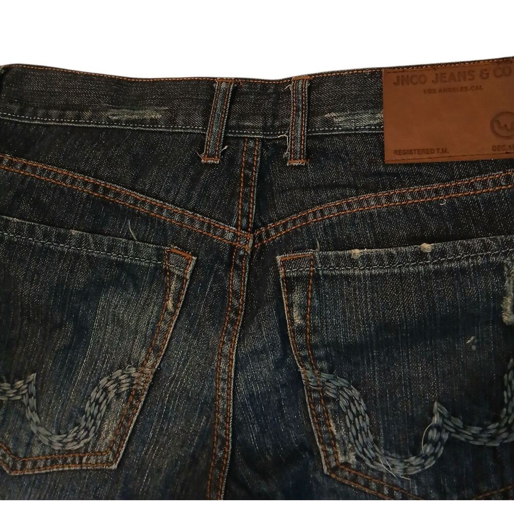 JNCO Jeans Mens 100% Cotton Straight Leg‎ Dark Wash Vintage Denim Size 30x32 - Picture 9 of 11